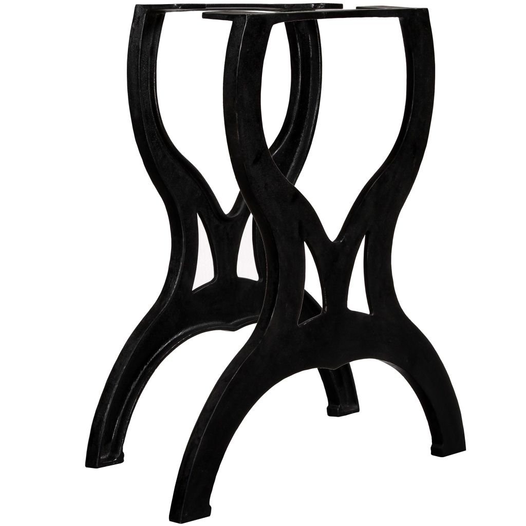 vidaXL Dining Table Legs 2 pcs X-Frame Cast Iron-0