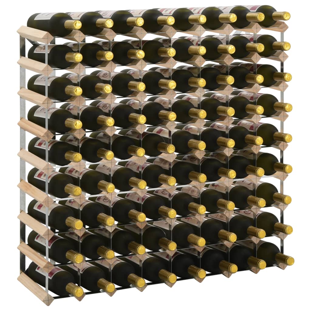 vidaXL Countertop Wine Rack Bottle Holder Wine Storage Organizer Solid Wood-55