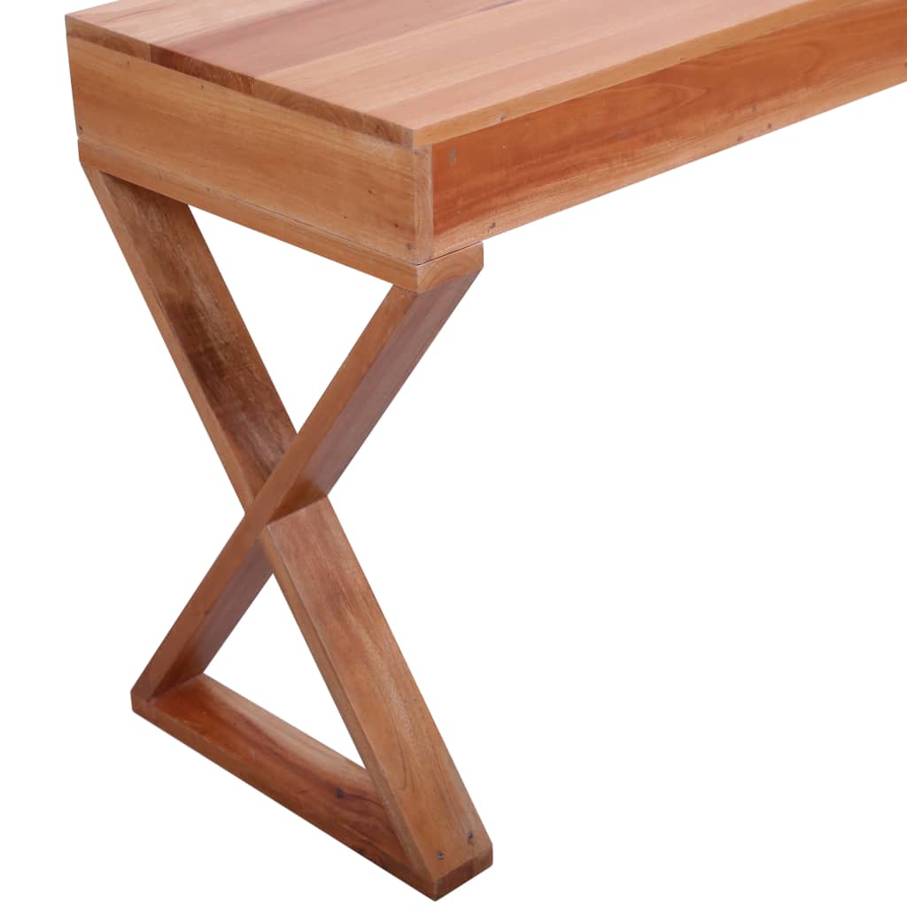 vidaXL Computer Desk Study Writing Desk Home Office Table Solid Wood Mahogany-1
