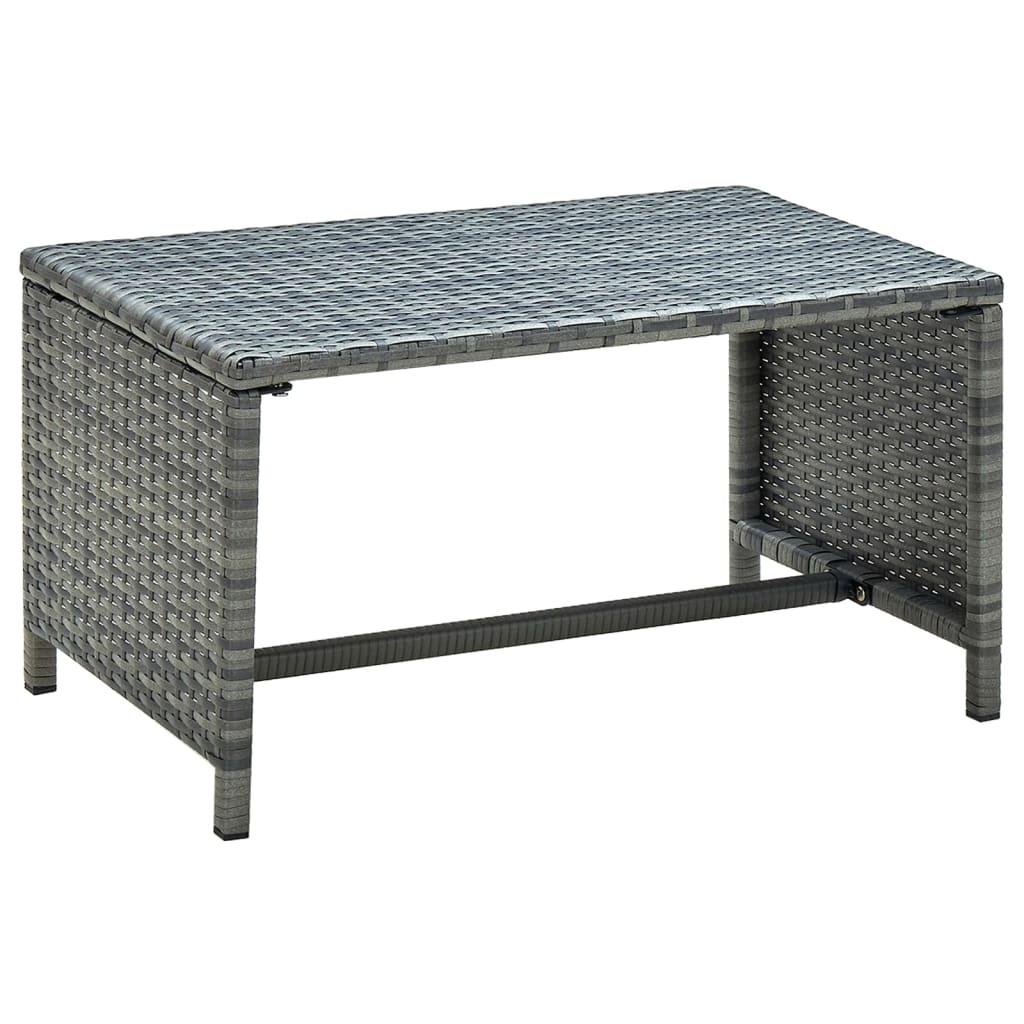 vidaXL Coffee Table Accent Side Table for Living Room Balcony Poly Rattan-0