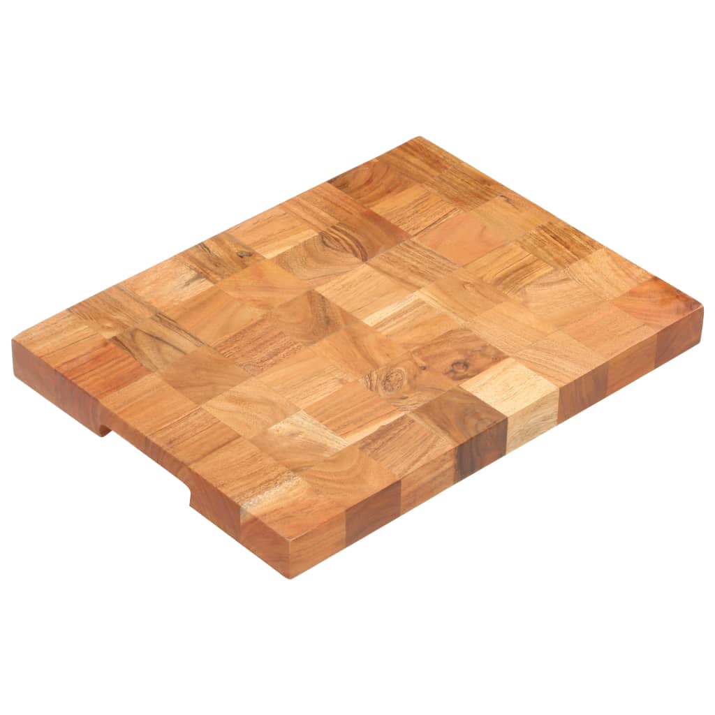 vidaXL Cutting Board Wooden Chopping Board with Block Design Solid Wood Acacia-0