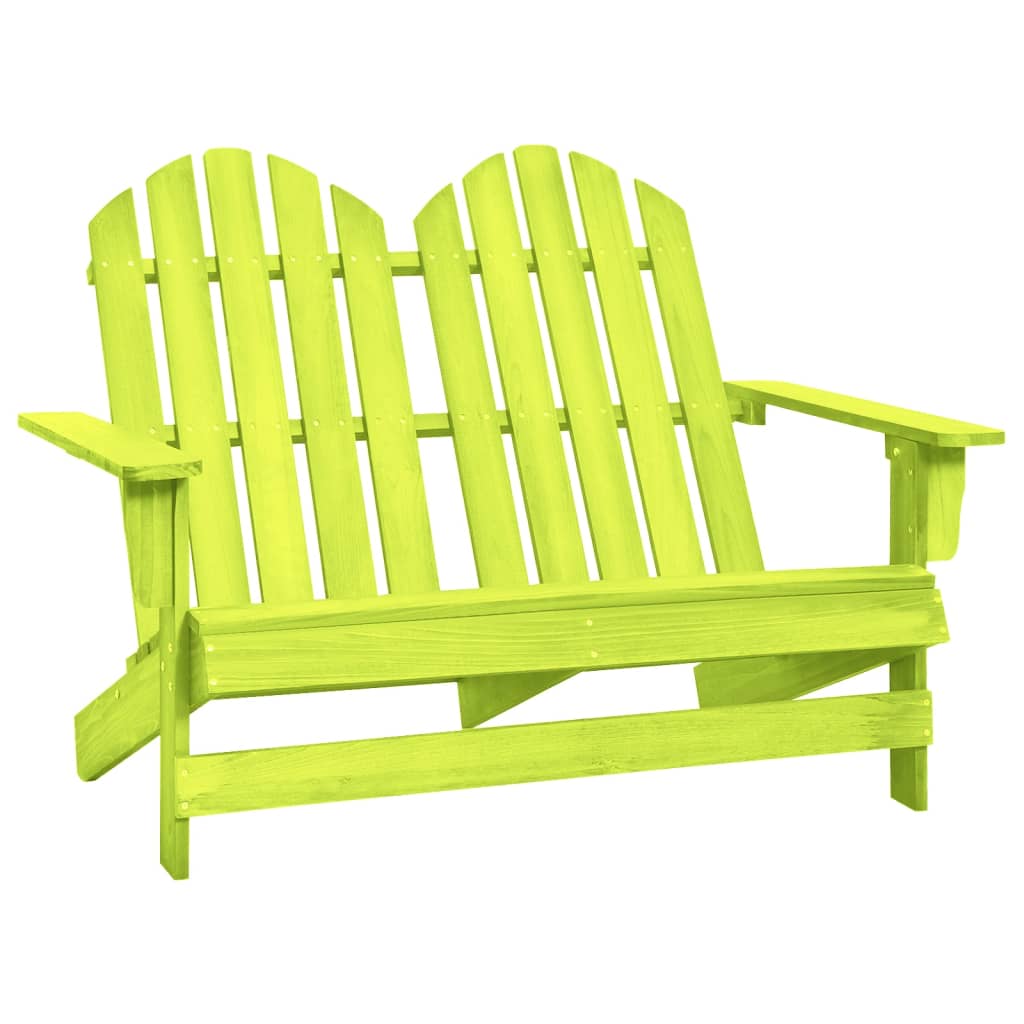 vidaXL 2-Seater Patio Adirondack Chair Outdoor Furniture Seat Solid Wood Fir-0