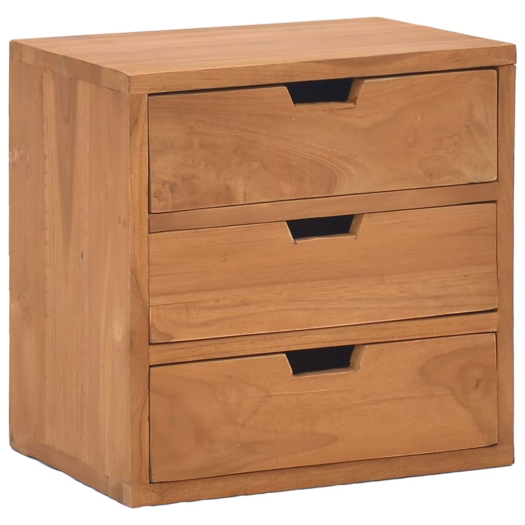 vidaXL Bedside Cabinet 15.7"x11.8"x15.7" Solid Teak Wood-0