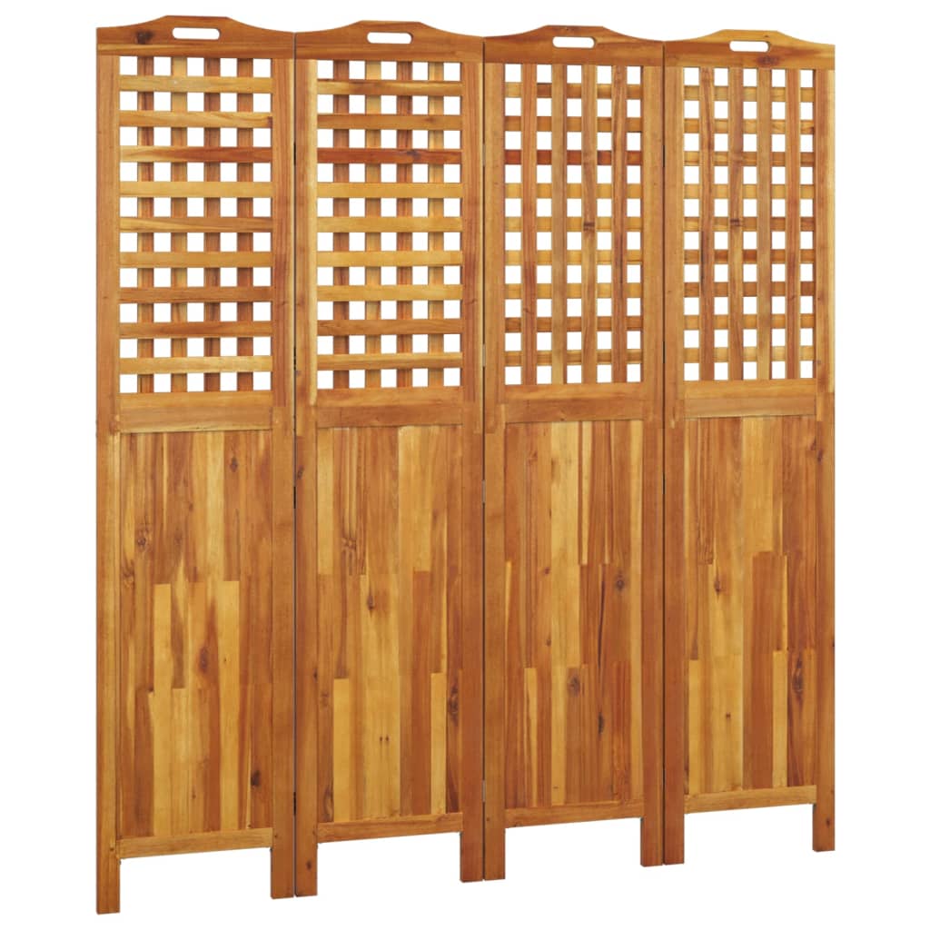 vidaXL 3 Panel Room Divider Privacy Room Divider Screen Solid Wood Acacia-10