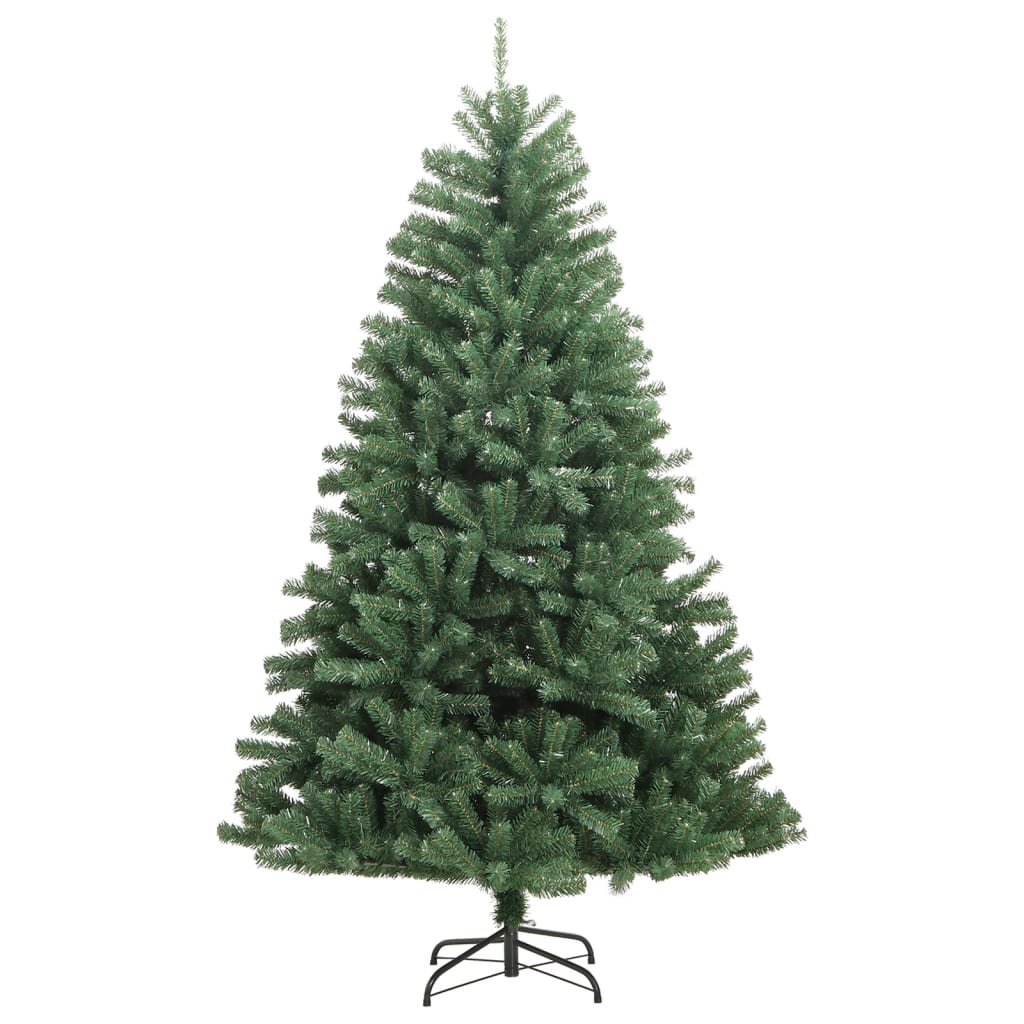 vidaXL Artificial Hinged Christmas Tree with Stand Green 70.9"-0