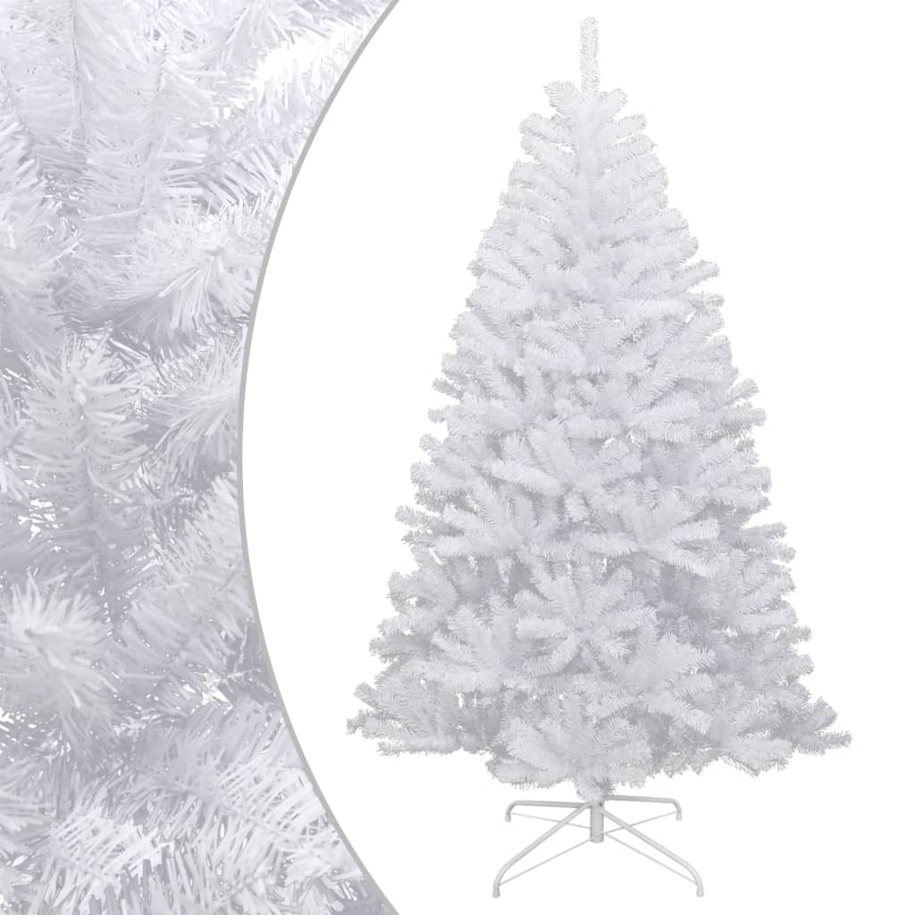 vidaXL Artificial Hinged Christmas Tree with Flocked Snow 82.7"-0