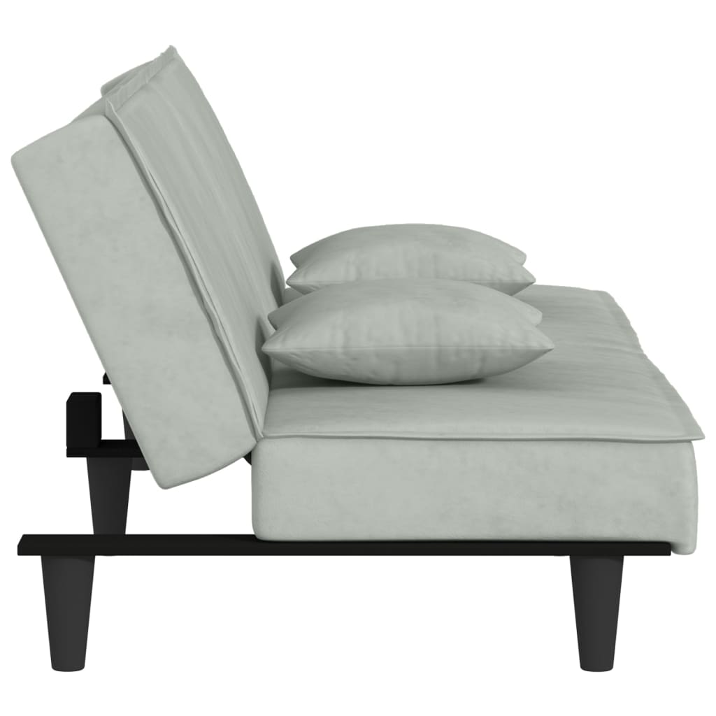 vidaXL 2-Seater Sofa Bed Velvet Recliner Loveseat Folding Daybed Multi Colors-30