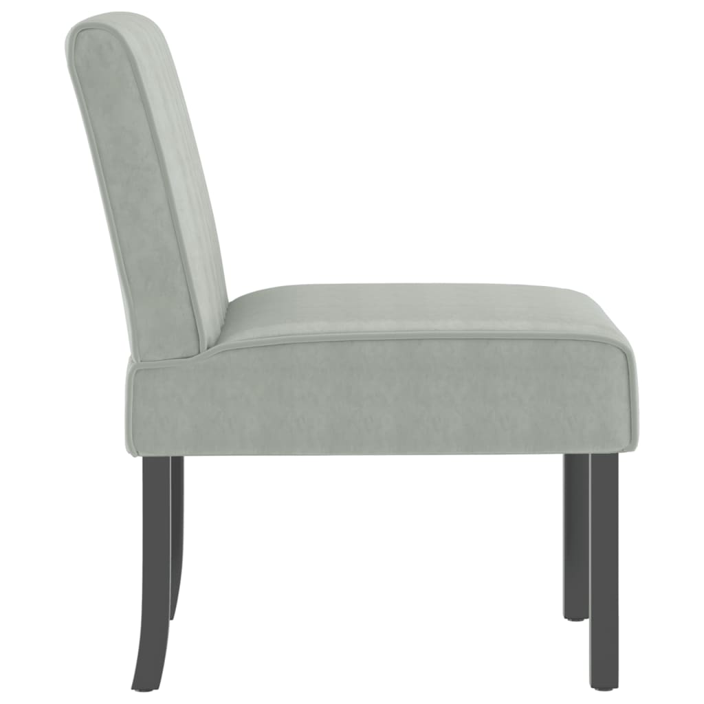 vidaXL Chair Upholstered Accent Slipper Lounge Chair with Wood Legs Velvet-40