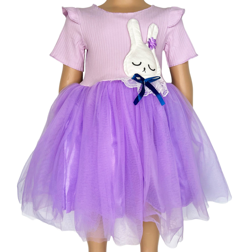 Girls Boutique Lilac Purple Tulle Easter Bunny Party Dress-0