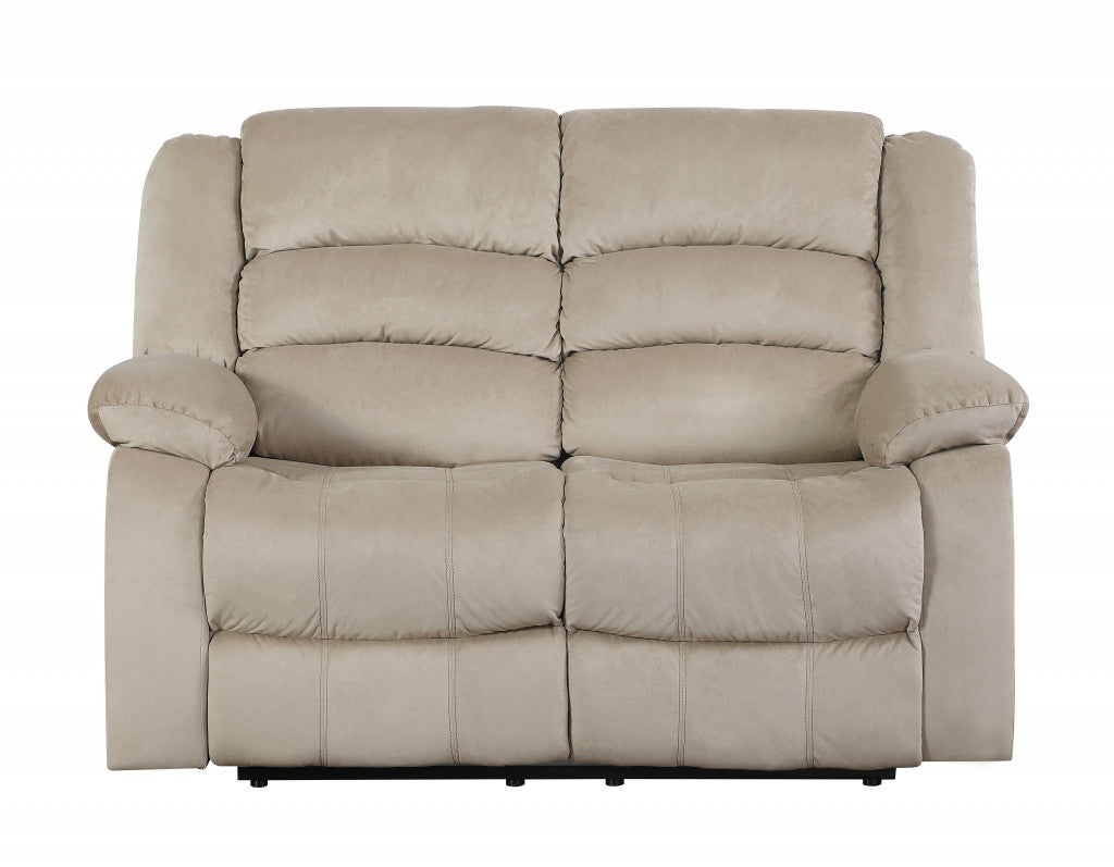 60'' X 35'' X 40'' Modern Beige Leather Sofa And Loveseat - 99fab 