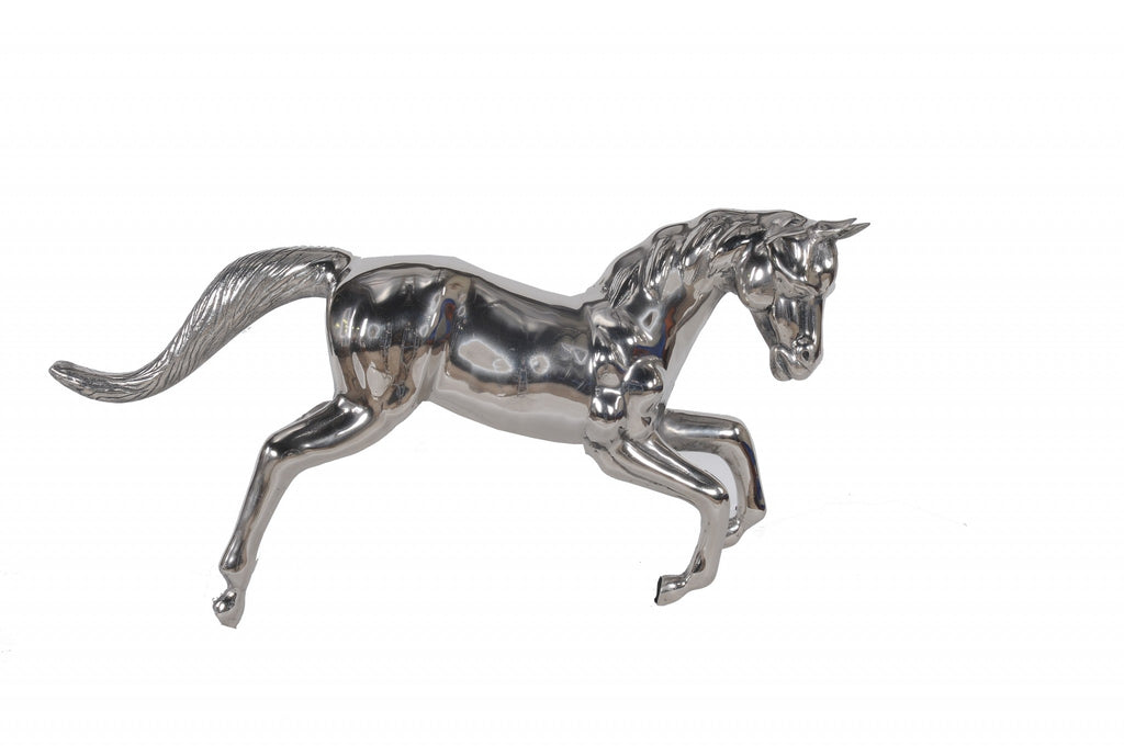 Large Silver Horse Statue - 99fab 