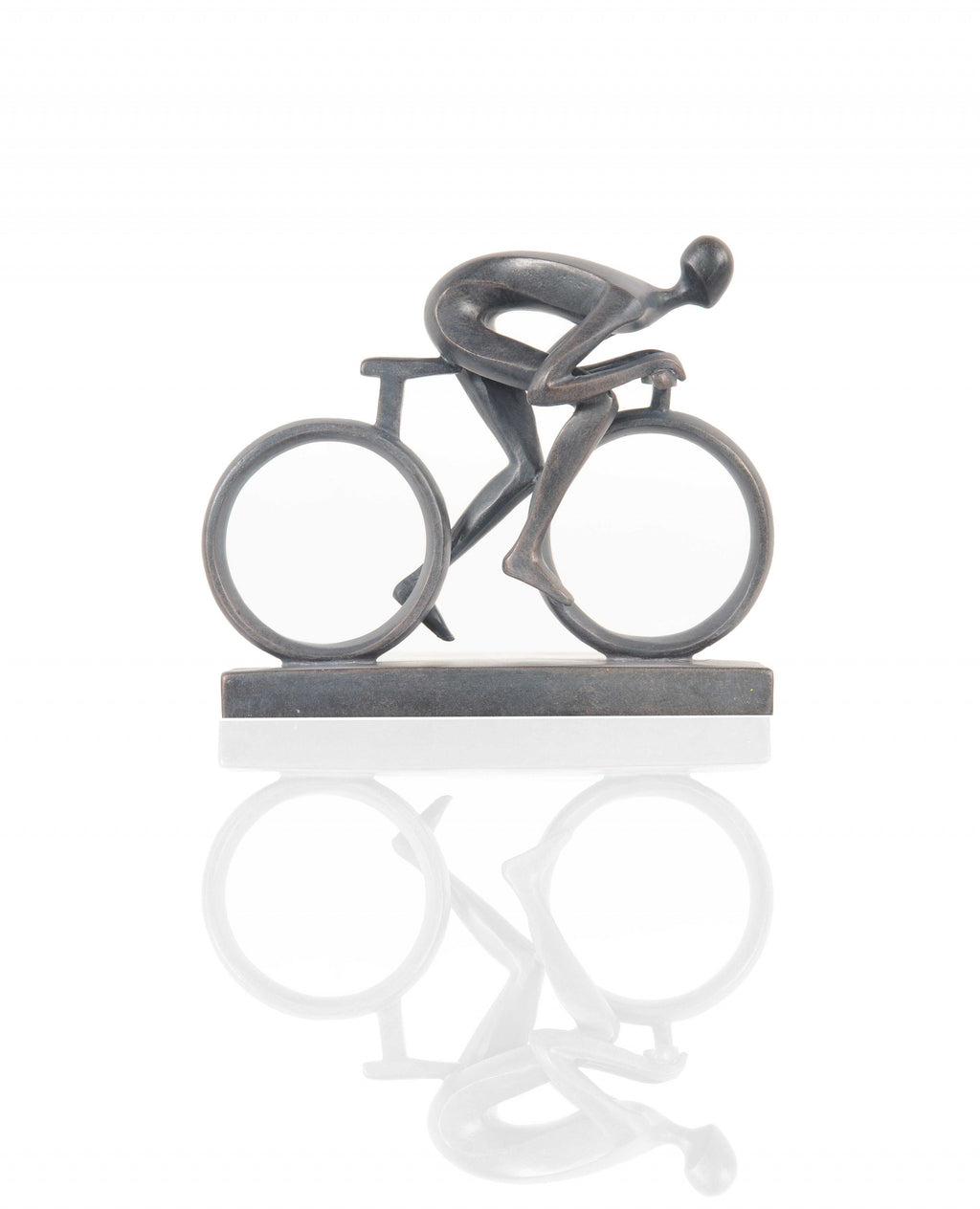 Minimalist Cyclist Cement Finish Statue - 99fab 