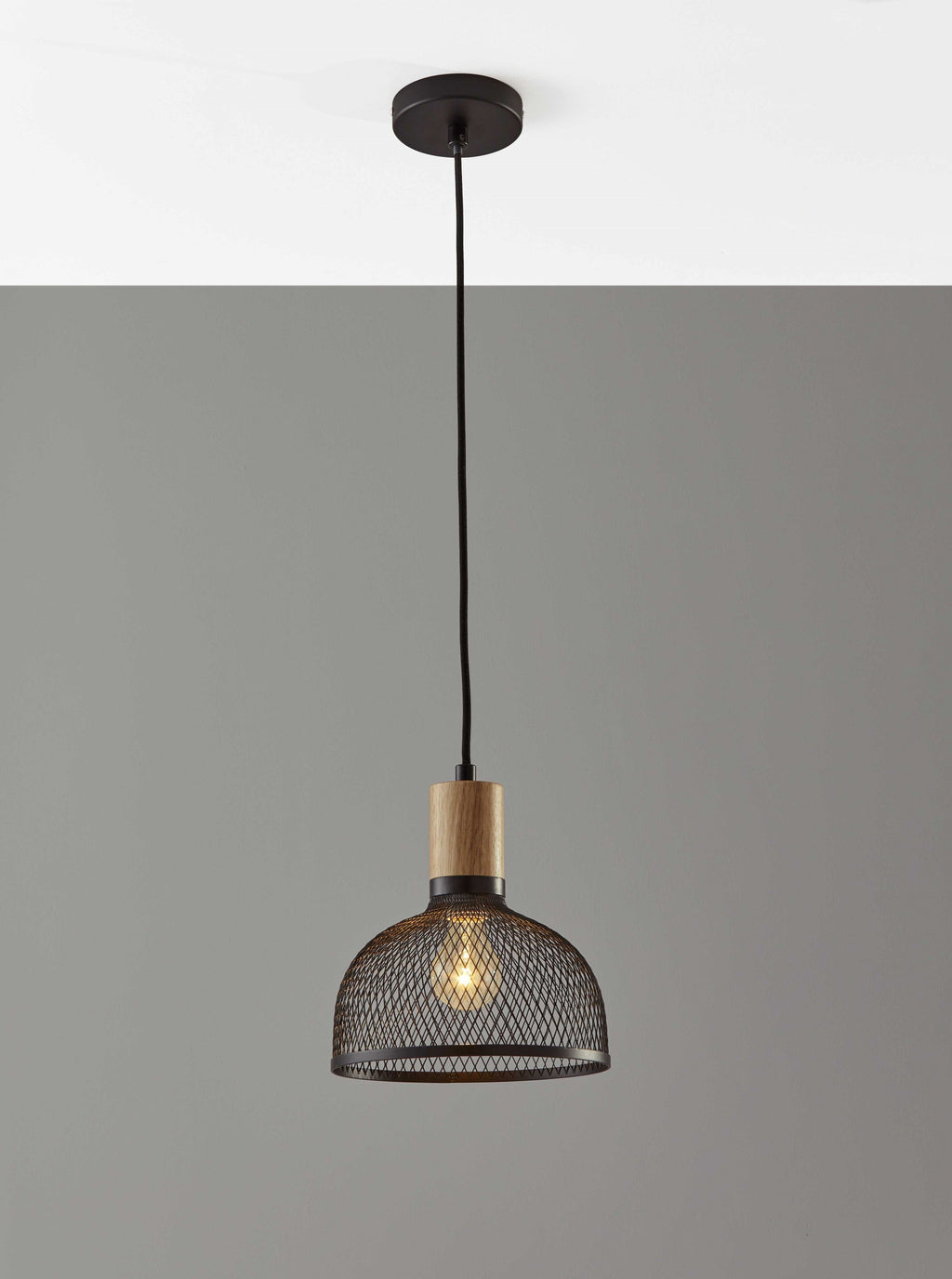 Caged Black Metal Small Ceiling Pendant - 99fab 