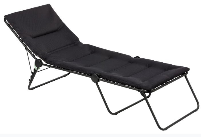 Premium Black Steel Black Cushion Chaise Lounge - 99fab 
