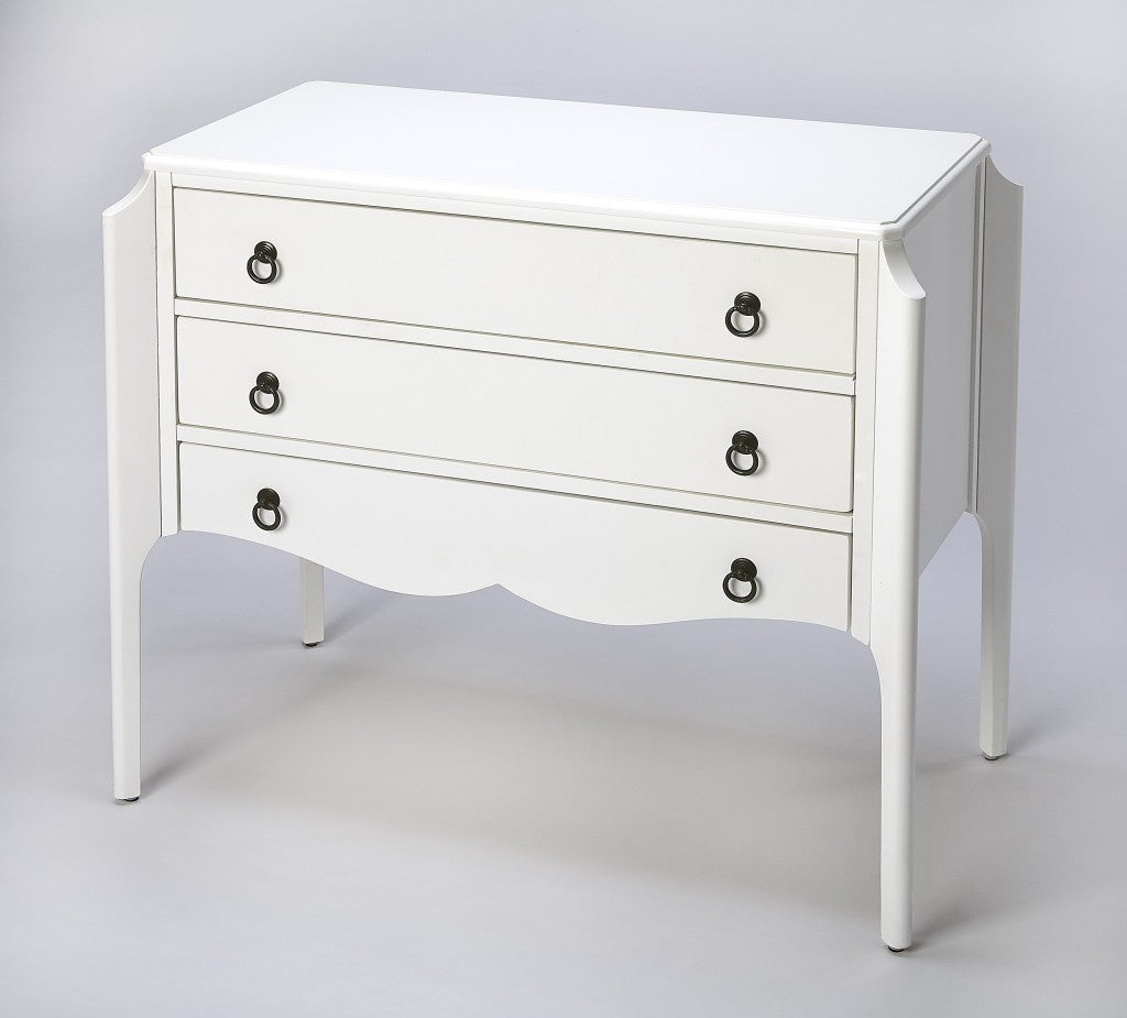 Wilshire Glossy White Accent Chest - 99fab 