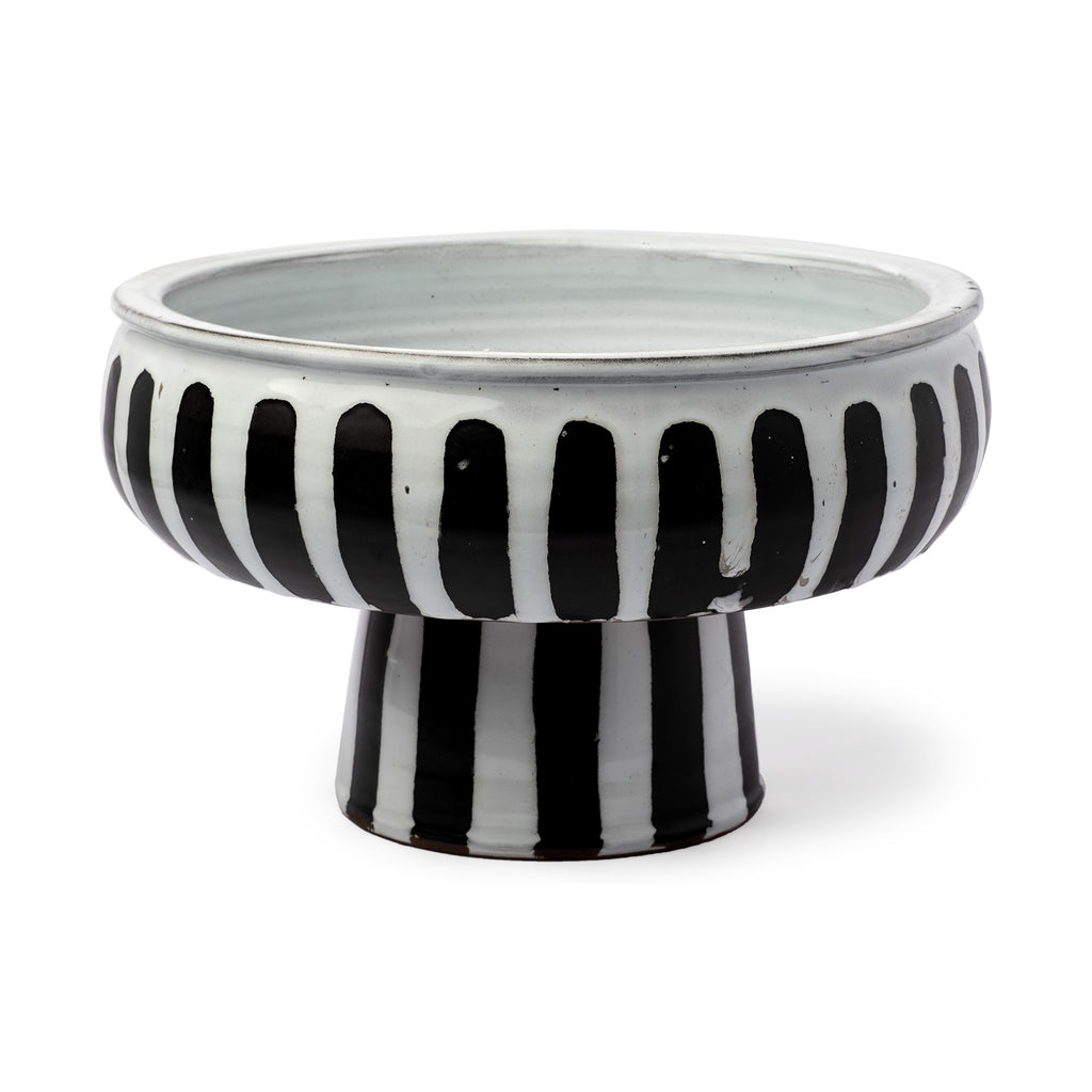 White And Black Ceramic Decorative Bowl - 99fab 