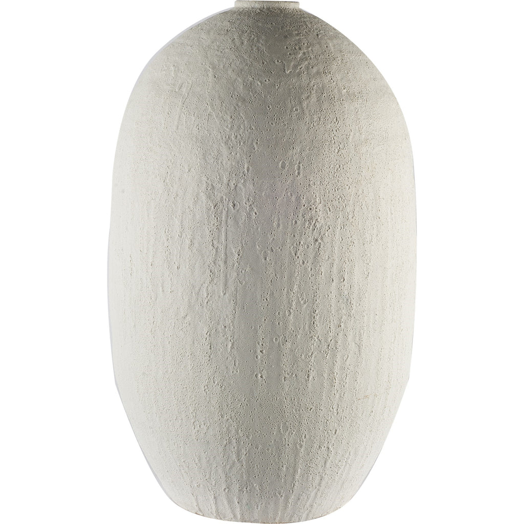 Narrow White Textured Ceramic Vase - 99fab 