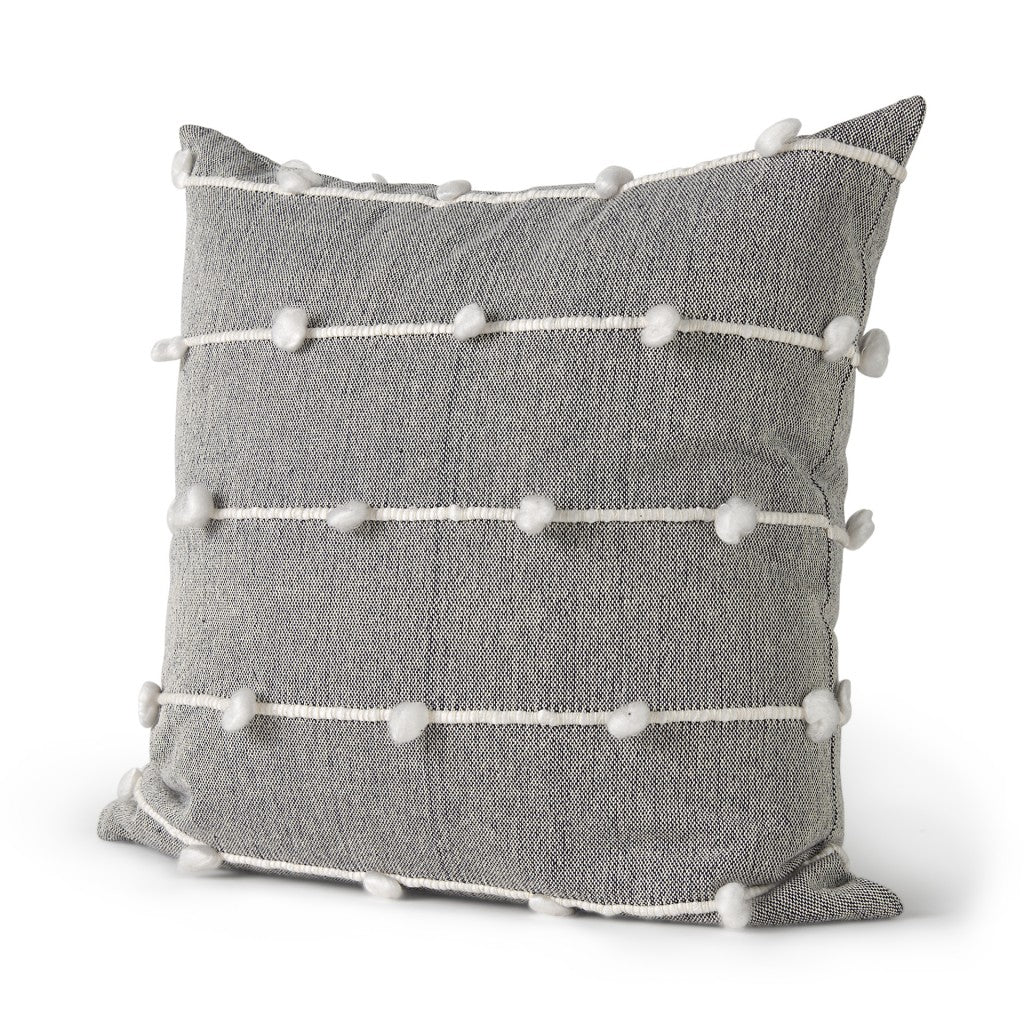 Dark Gray Detailed Pillow Cover - 99fab 