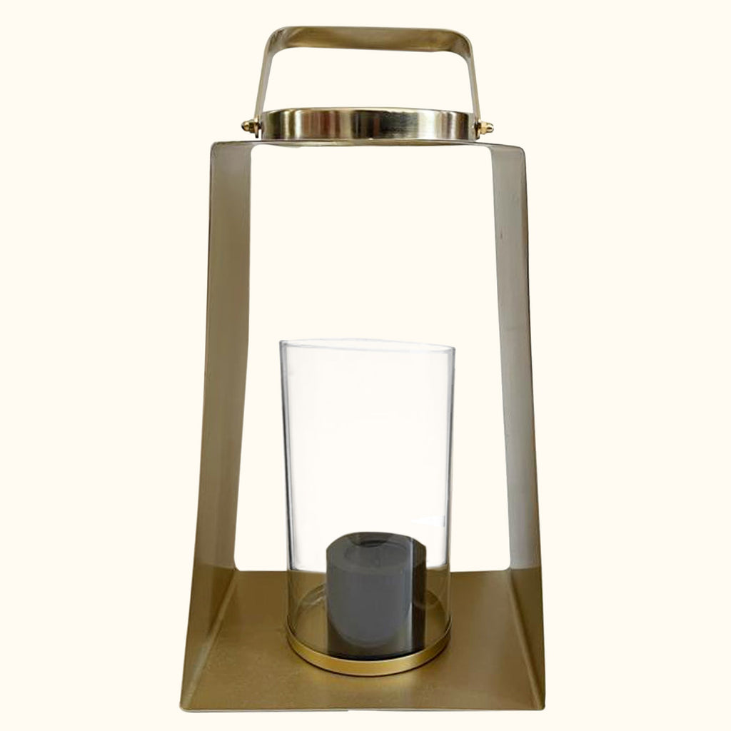 Modern Gold and Glass Candle Holder - 99fab 