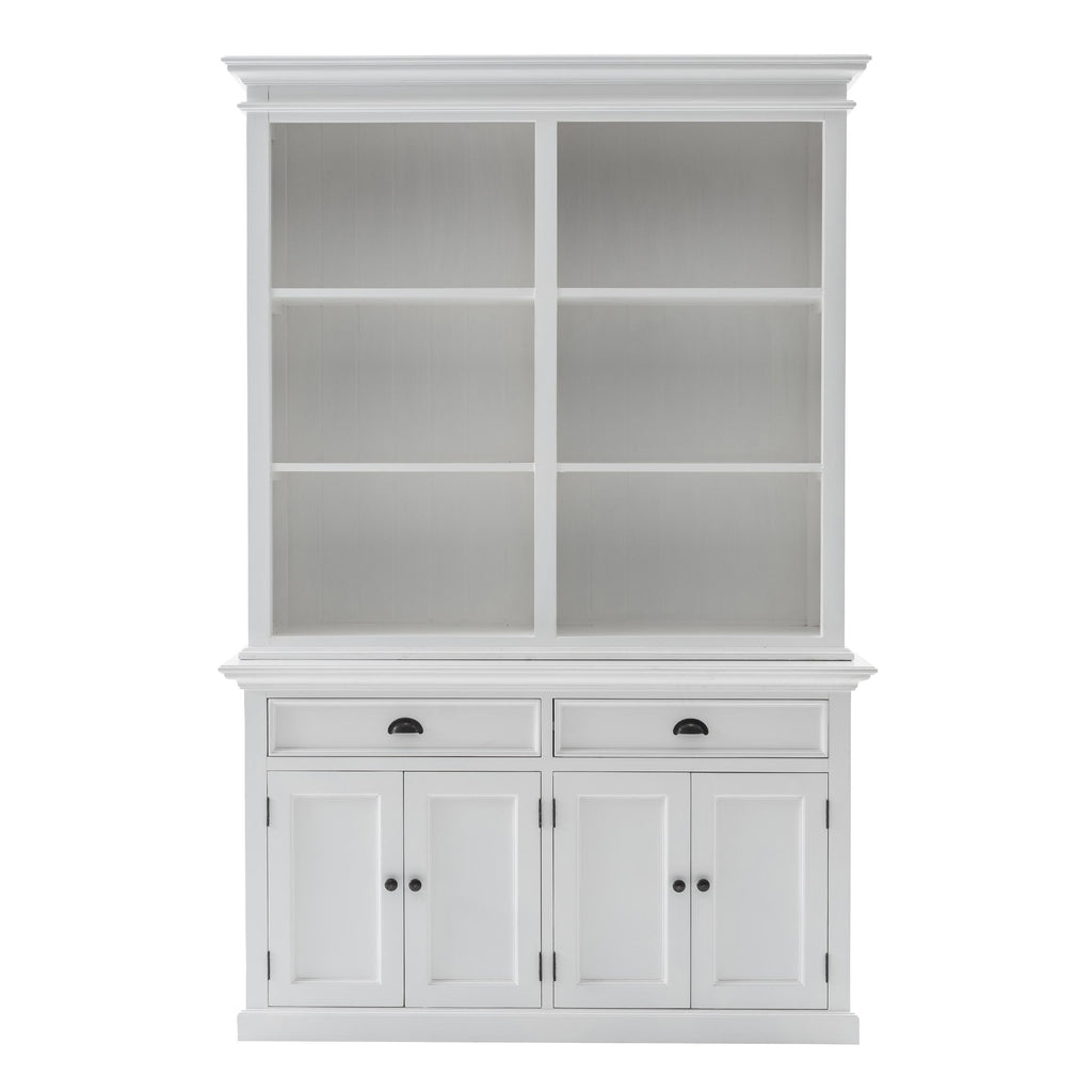 Classic White Buffet Hutch Unit with 6 Shelves - 99fab 