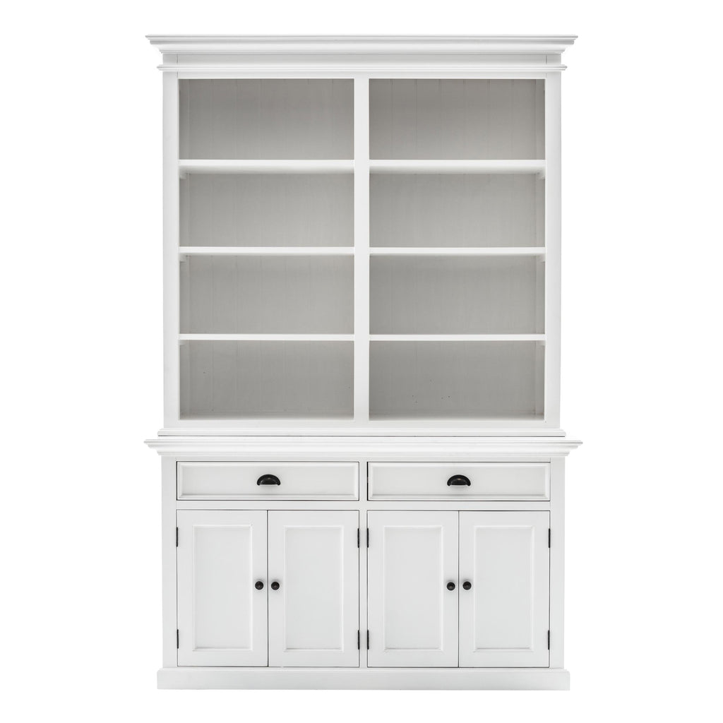 Classic White Buffet Hutch Unit with 8 Shelves - 99fab 