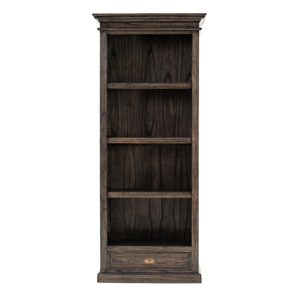 Black Wash Bookcase With One Drawer - 99fab 