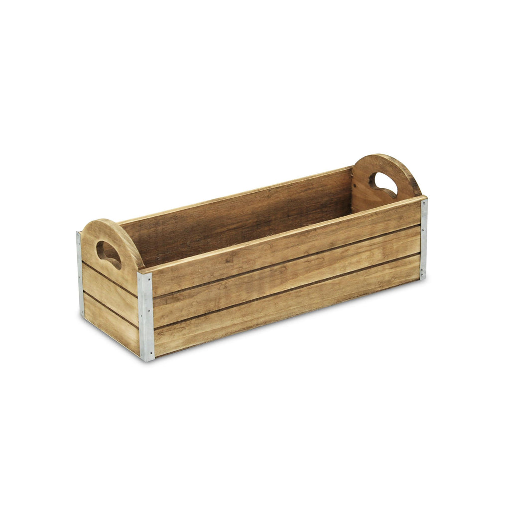 Rectangular Wooden Box Planter - 99fab 