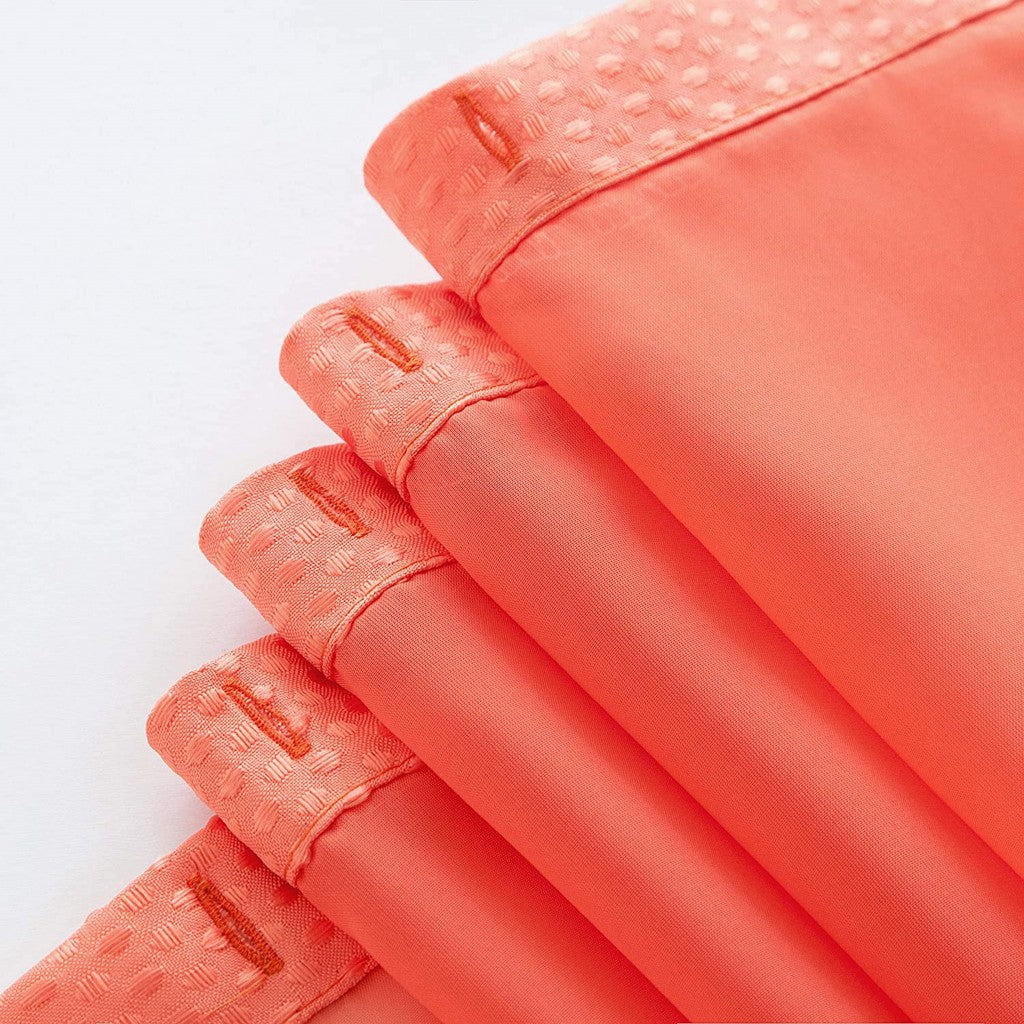 Coral Sheer and Grid Shower Curtain and Liner Set - 99fab 
