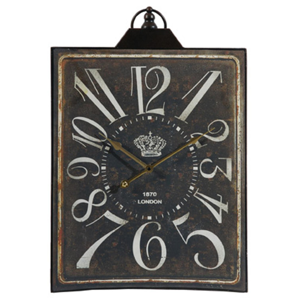 Vintage Style Black and White Iron Wall Clock - 99fab 