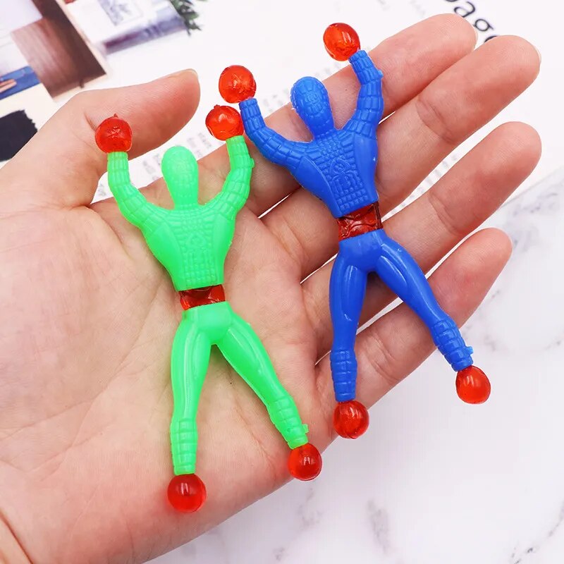 Window Crawler Men, Multicolored Sticky Action Figure Rolling Men Wall Climbers Toys