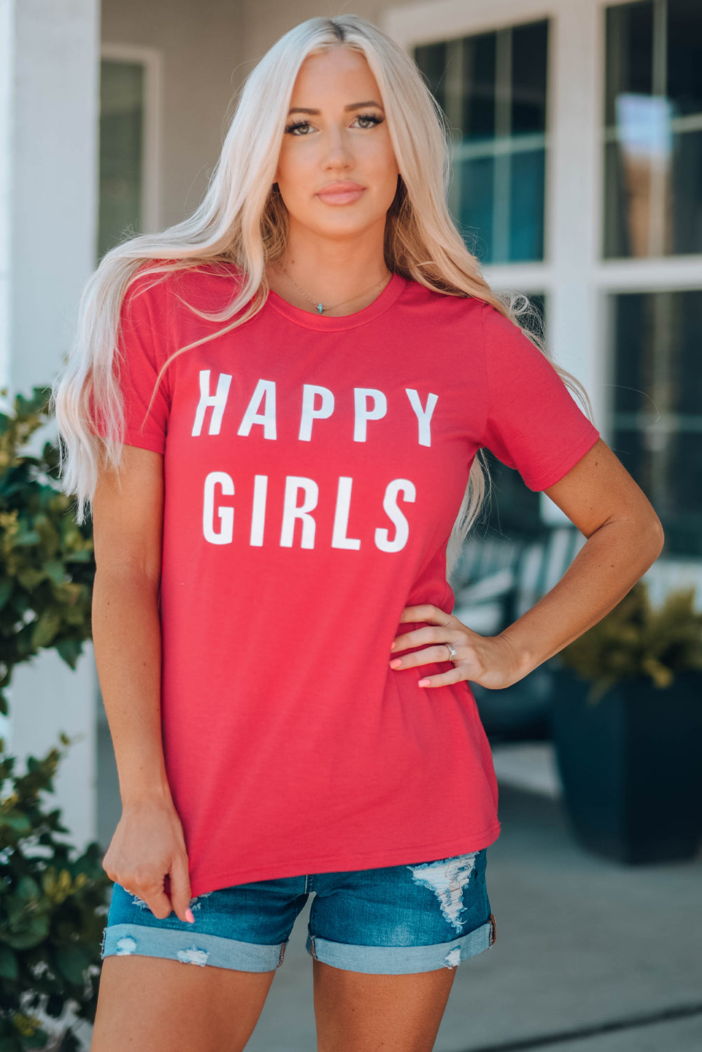HAPPY GIRLS Short Sleeve Tee Shirt - 99fab 