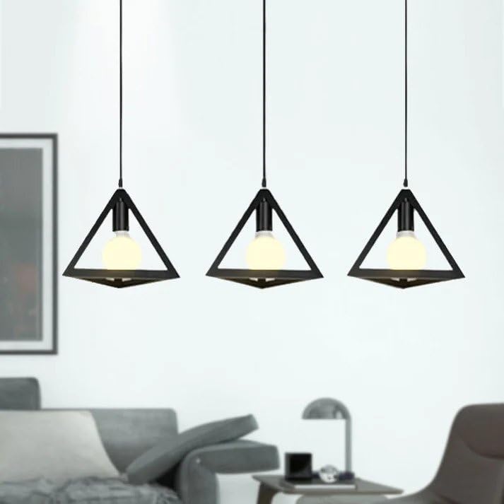 3 Head Black Vintage Industrial Ceiling Hanging Light Shade Loft Style~1704-0