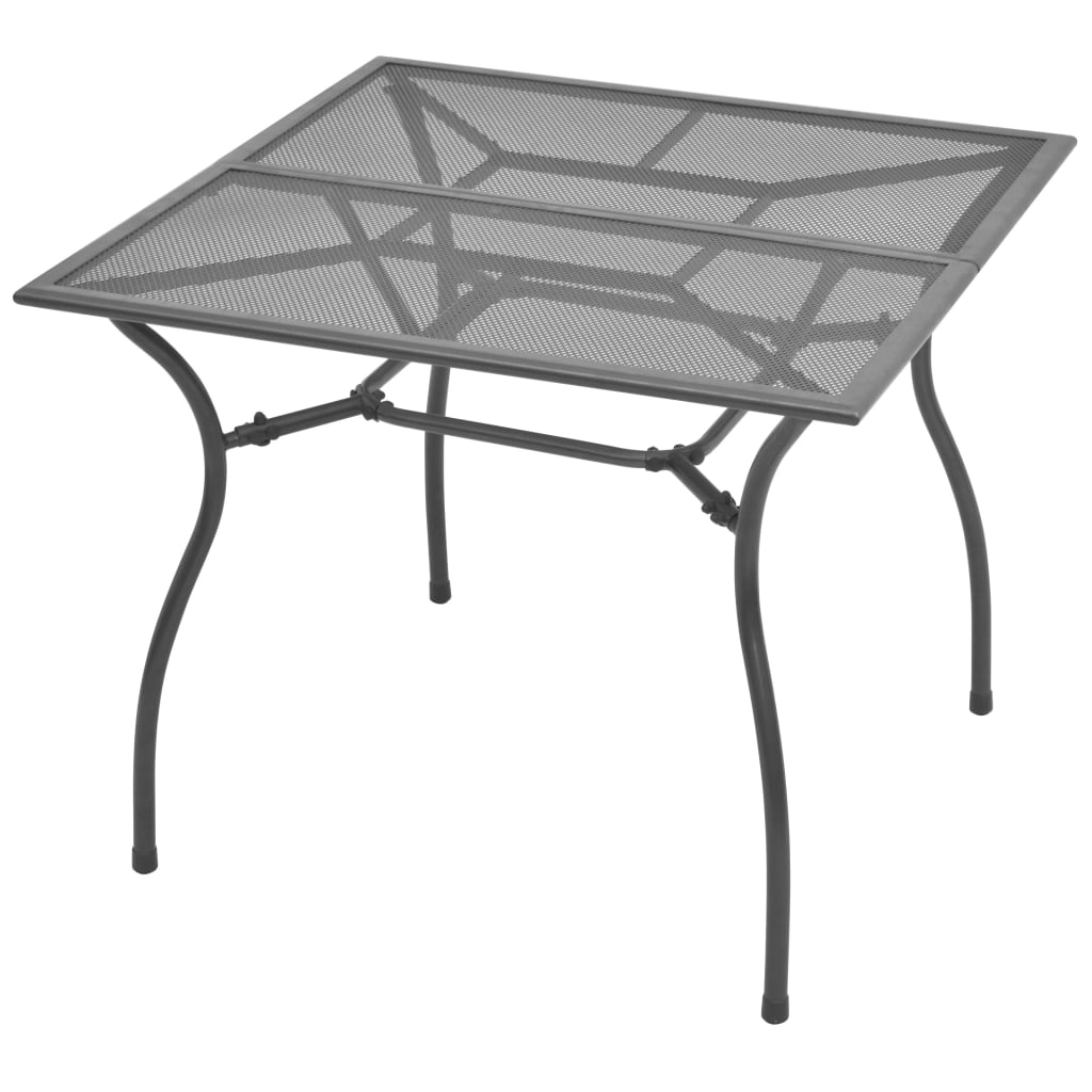 vidaXL Bistro Table Outdoor Steel Bar Table for Backyard Garden Steel Mesh-0