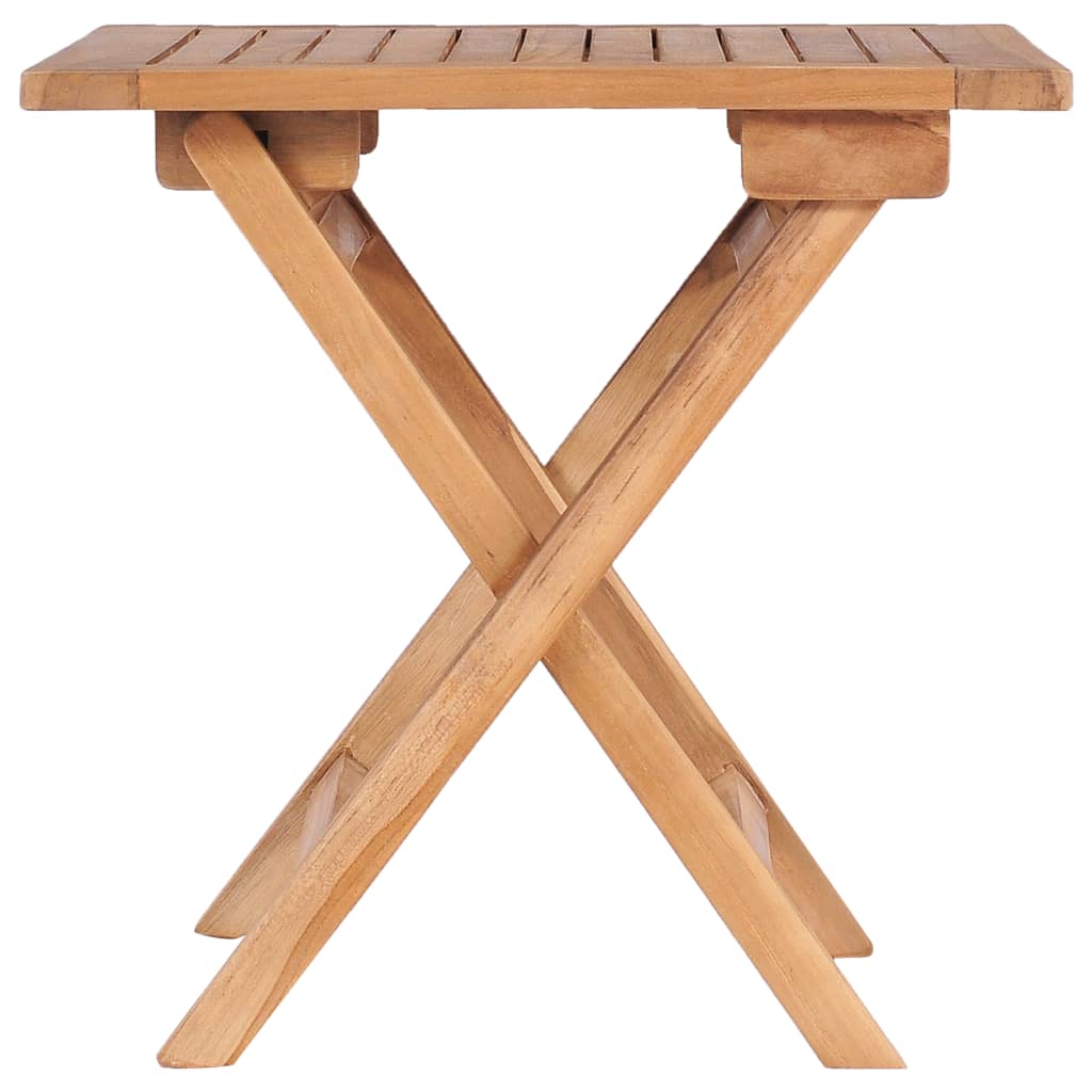 vidaXL Folding Patio Table 17.7"x17.7"x17.7" Solid Teak Wood-0