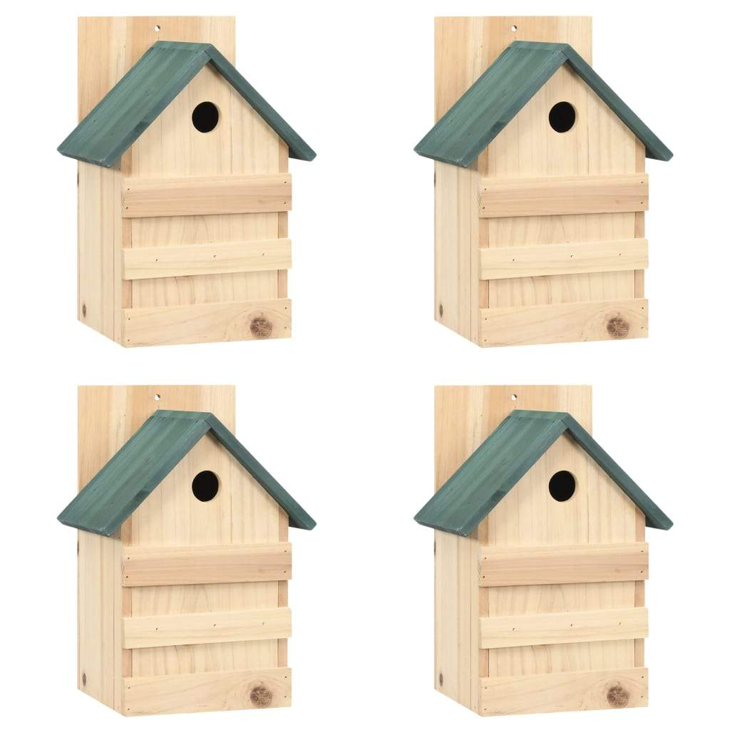 Bird Houses 4 pcs 9.1"x7.5"x13" Firwood