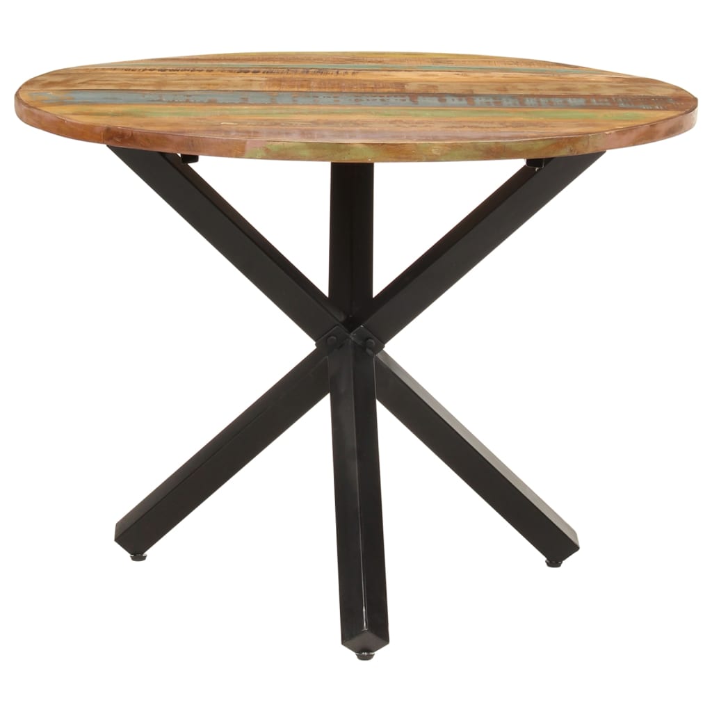 vidaXL Dining Table Round 39.4"x39.4"x29.5" Solid Reclaimed Wood-0
