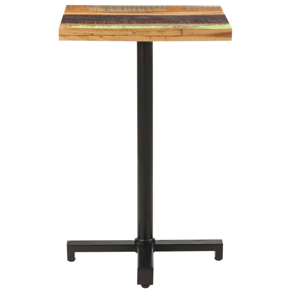 vidaXL Bistro Table Square 19.7"x19.7"x29.5" Solid Reclaimed Wood-0