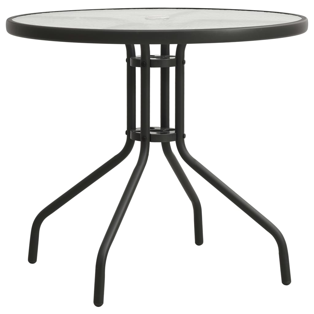 vidaXL Bistro Table Anthracite Ø31.5"x28" Steel-0