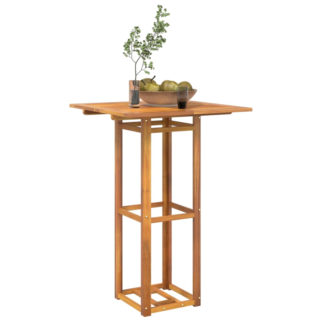 vidaXL Bistro Table 29.5"x29.5"x43.3" Solid Wood Acacia-0
