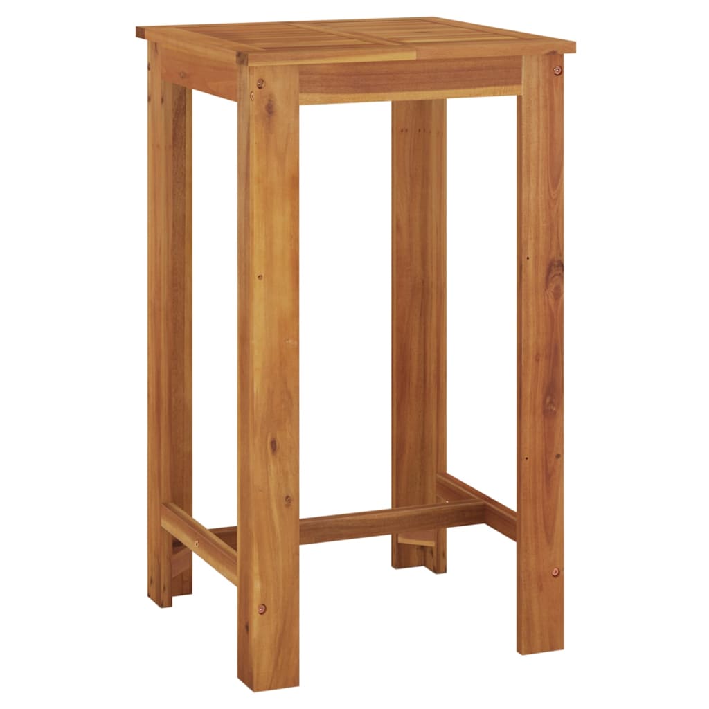vidaXL Bar Table Outdoor Pub Patio Counter Height Table Solid Wood Acacia-0