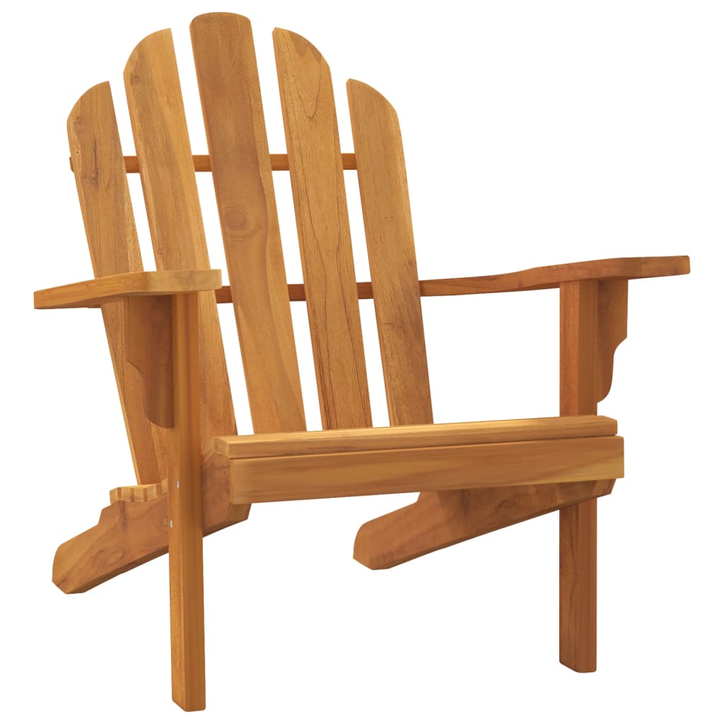 vidaXL Adirondack Chair Patio Lawn Chair Weather Resistant Solid Wood Teak-0