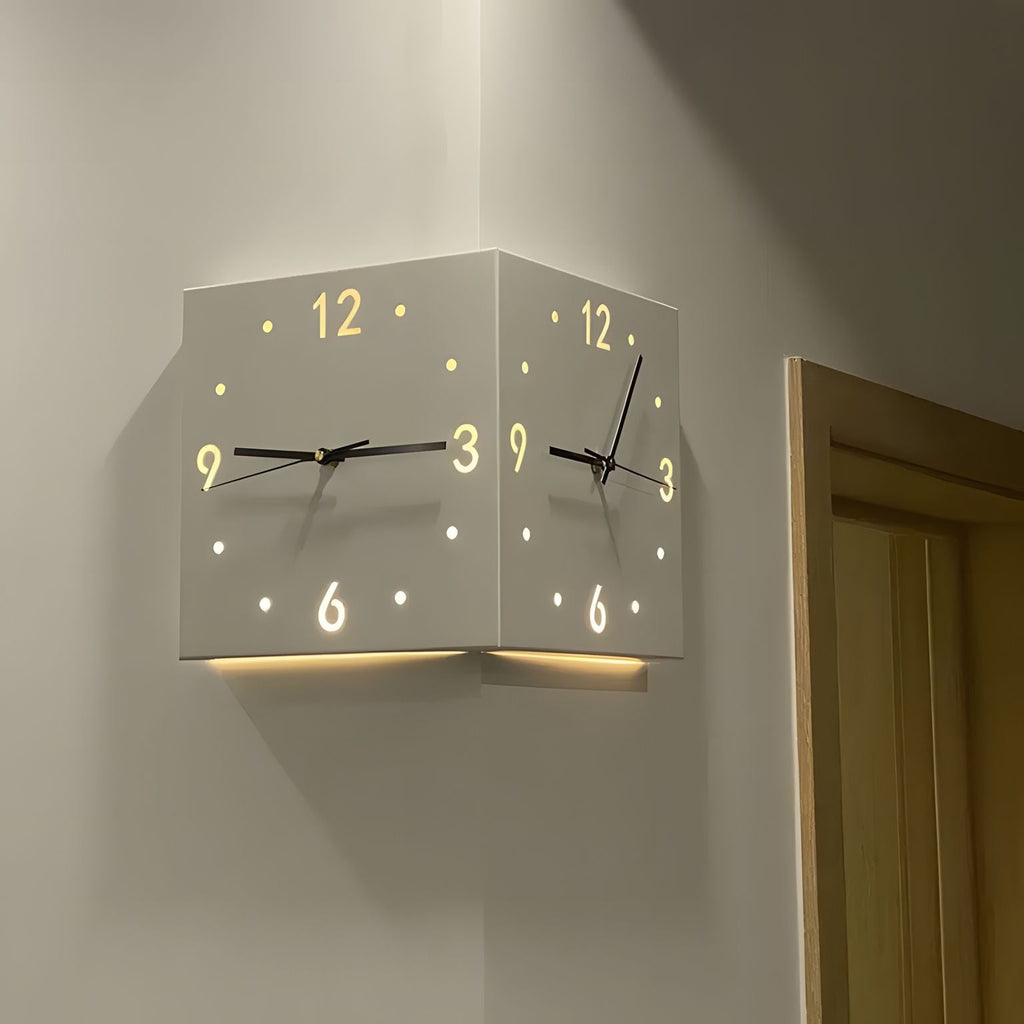 Nordic Square Modern Corner Wall Clock-0