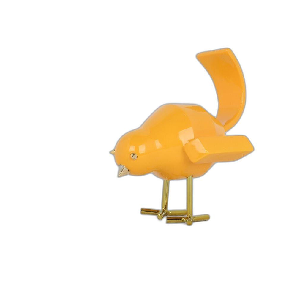 Small Yellow and Gold Bird Sculpture - 99fab 