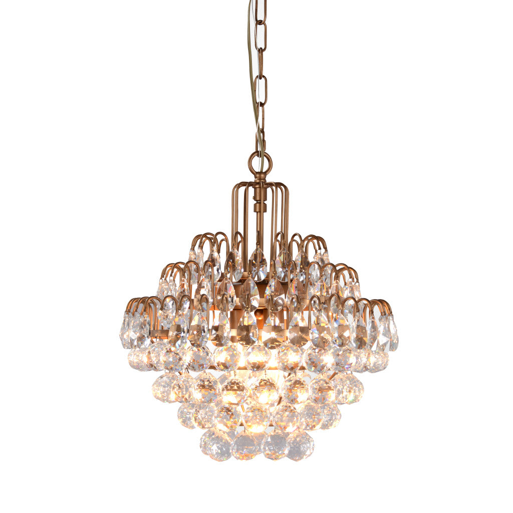 Chandelier Three Light Iron And Glass Dimmable Ceiling Light - 99fab 