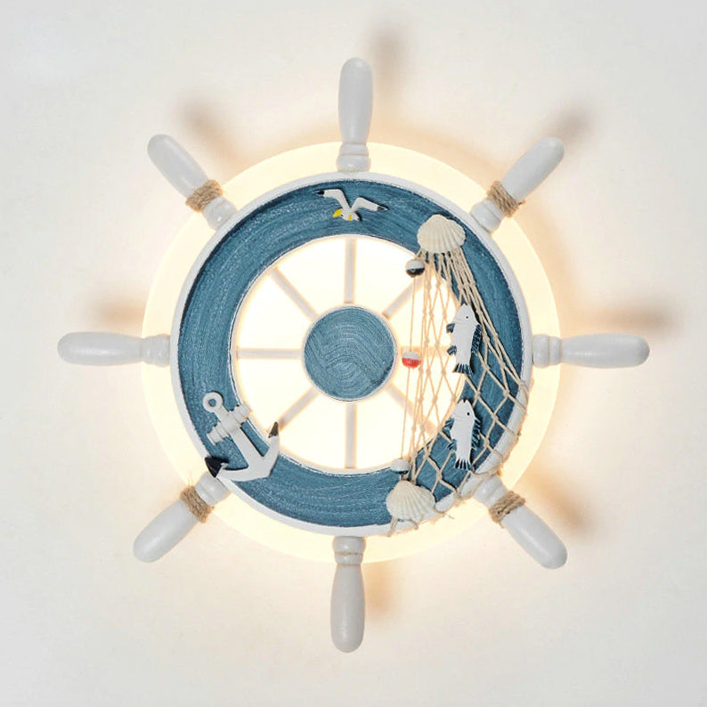 Artpad Nordic Mediterranean Rudder Wall Lamp for Children Bedroom - wall lamp - 99fab.com