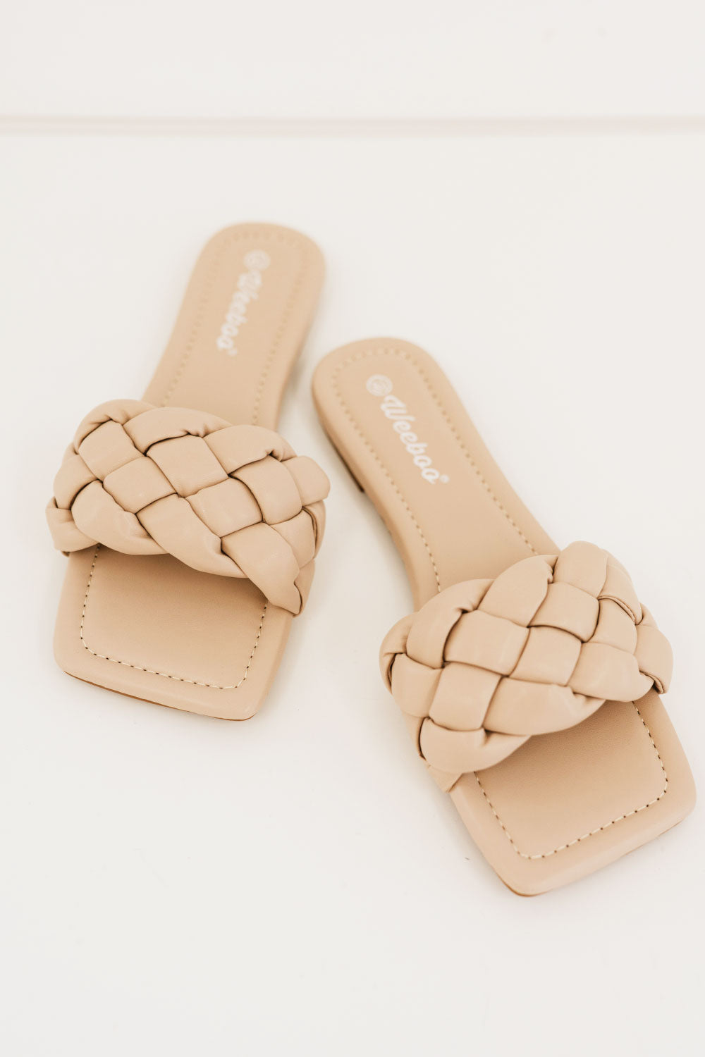 Weeboo Cakewalk Woven Square Toe Slides - 99fab 
