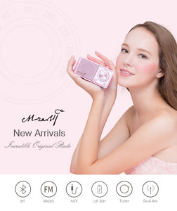 MOZART High quality mini bluetooth wireless speaker with radio - Pink