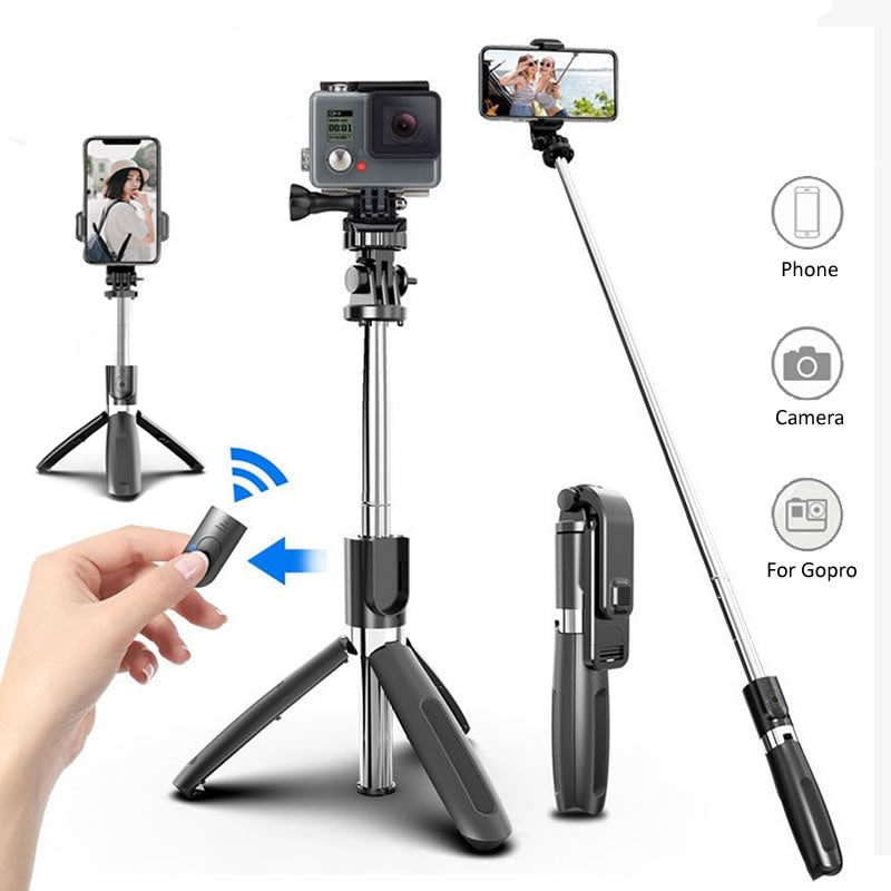 Wireless Bluetooth Selfie Stick Tripod Foldable Universal for SmartPhones Go pro Sports - 99fab 