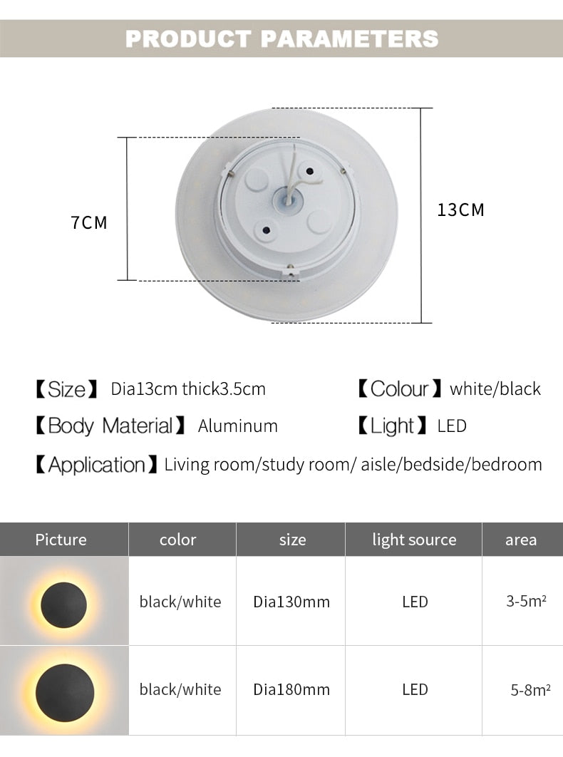 Indoor LED Round Nordic Wall Lamps - 99FAB