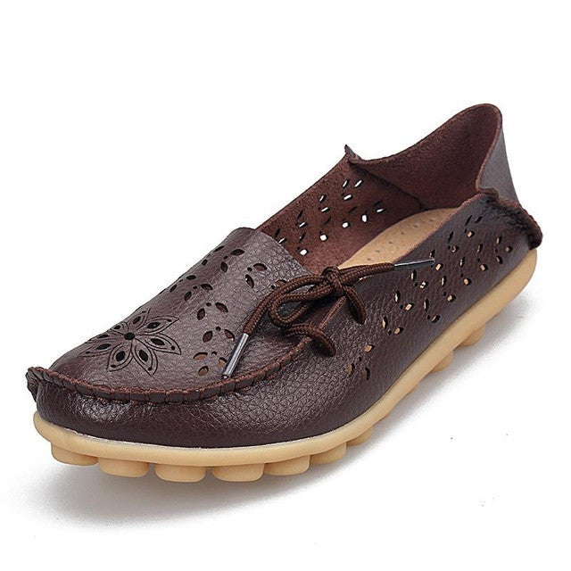 Women's Casual Shoes Genuine Leather Loafers Slip-On Flats - women shoes - 99fab.com